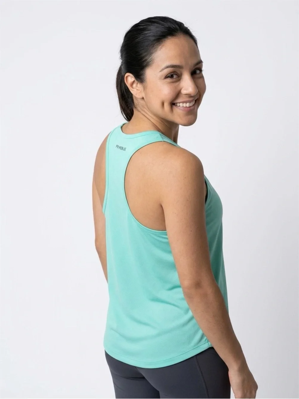 adidas Teal Performance Racerback Tank - Picture 2 of 4